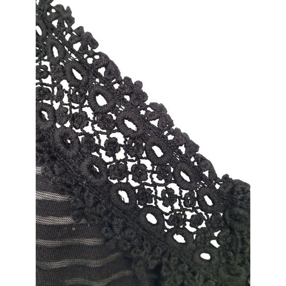 LEI Lace Trim Tank Top Stretch Junior M Fairy Grunge Y2K Elena Gilbert Spaghetti - Picture 7 of 12